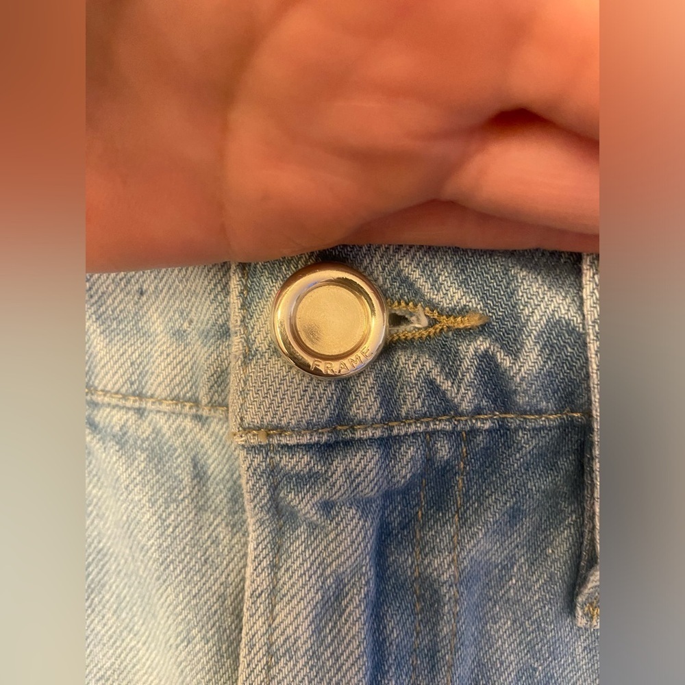 Frame Le italien denim front slit maxi shirt - Picture 7 of 12